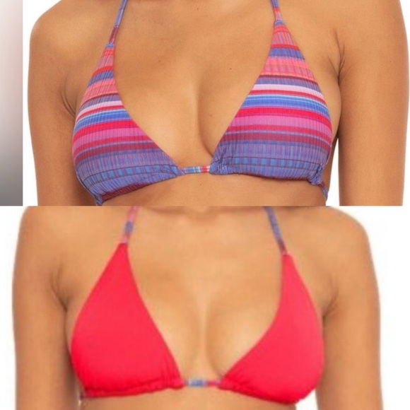 BECCA Other - Becca Stripe Therapy reversible triangle bikini top medium